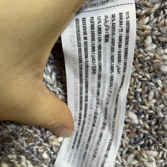 Abercrombie & Fitch Multicolor Knit Sweater Cotton Linen Women’s Size XS - Picture 6 of 8